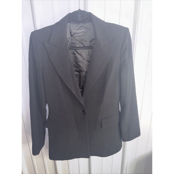Isabel De Pedro MR CAT Black Blazer Jacket Size 8 EUC - Picture 1 of 8